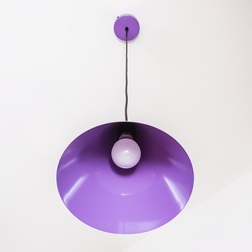 Viseča svetilka na kabelu ETNA 1xE27/15W/230V, premer 25 cm, vijolična