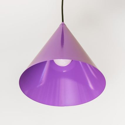 Viseča svetilka na kabelu ETNA 1xE27/15W/230V, premer 25 cm, vijolična