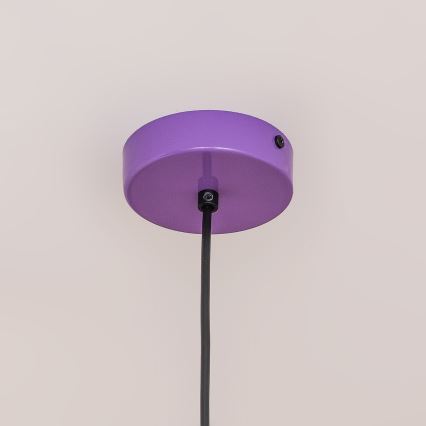 Viseča svetilka na kabelu ETNA II 1xE27/15W/230V, premer 25 cm, vijolična