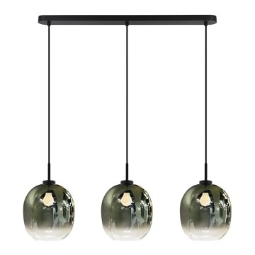 Viseča svetilka na kabelu MIRROR 3xE27/14W/230V dimno črna