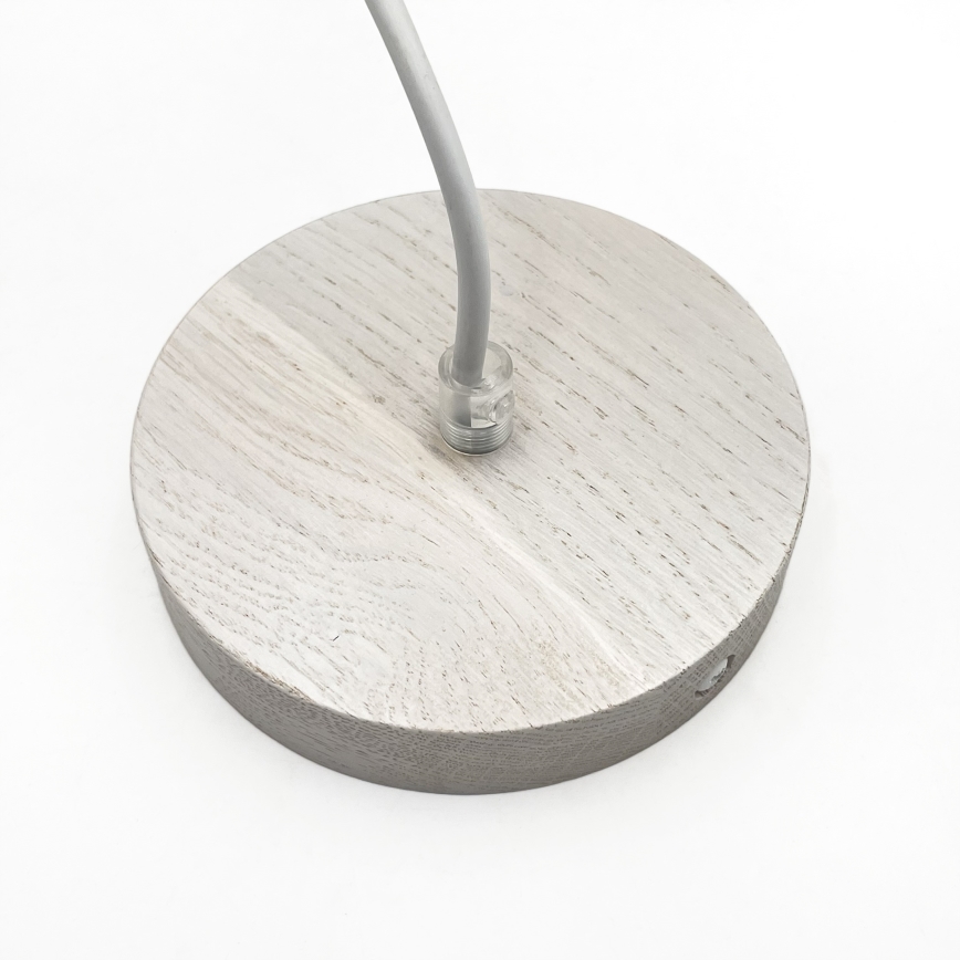 Viseča svetilka na kablu AIDA 1xE27/60W/230V, premer 25 cm, hrast/bela