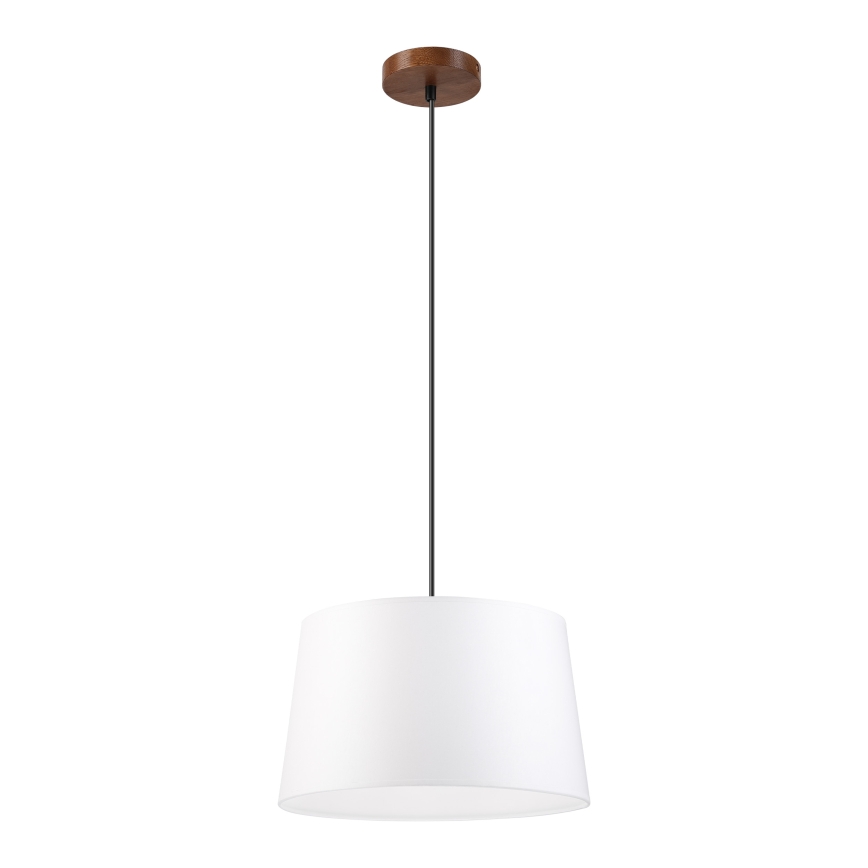 Viseča svetilka na kablu AIDA 1xE27/60W/230V Ø 35 cm hrast/oreh/bela