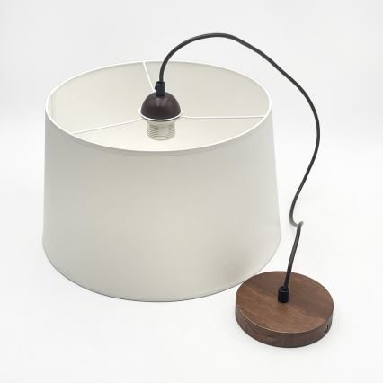 Viseča svetilka na kablu AIDA 1xE27/60W/230V Ø 35 cm hrast/oreh/bela