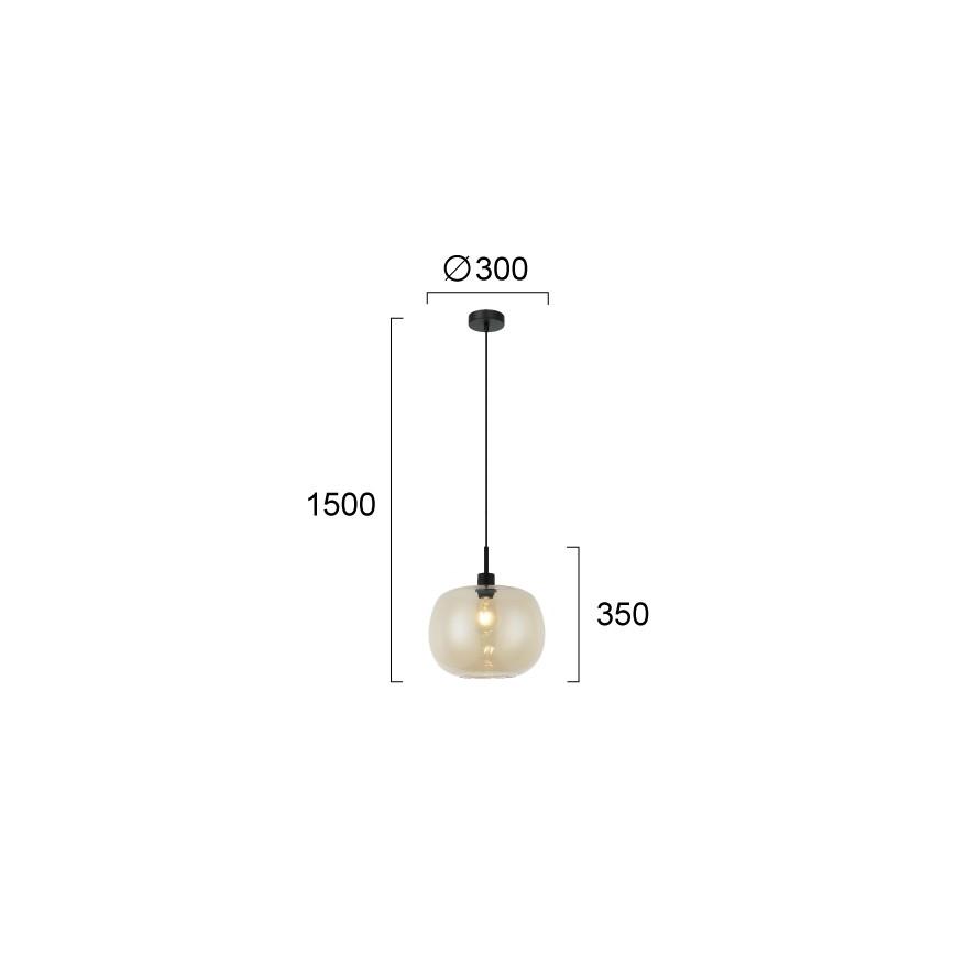 Viseča svetilka na kablu ALAN 1xE27/40W/230V dimno bež/črna