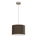 Viseča svetilka na kablu ARDEN 1xE27/15W/230V, premer 25 cm, bež/rjava