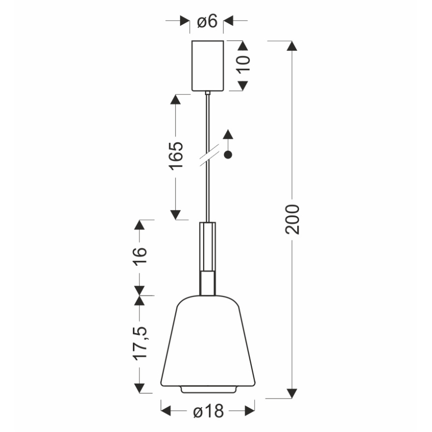 Viseča svetilka na kablu BUENO 1xGX53/9W/230V, premer 18 cm, dimno črna