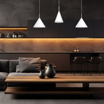 Viseča svetilka na kablu CAPITAL 1xGX53/15W/230V premer 32 cm bela