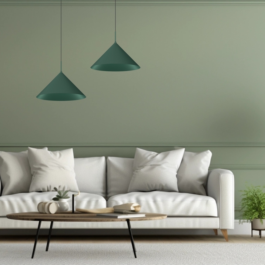 Viseča svetilka na kablu CAPITAL 1xGX53/15W/230V, Ø 46 cm, zelena