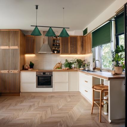 Viseča svetilka na kablu CAPITAL 3xGX53/15W/230V zelena