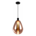 Viseča svetilka na kablu DENSO 1xGU10/10W/230V, premer 30 cm, bakrena/črna
