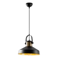 Viseča svetilka na kablu DODO 1xE27/40W/230V črna/bronasta