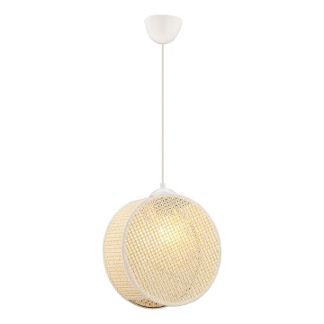 Viseča svetilka na kablu DRUM 1xE27/60W/230V, kremna