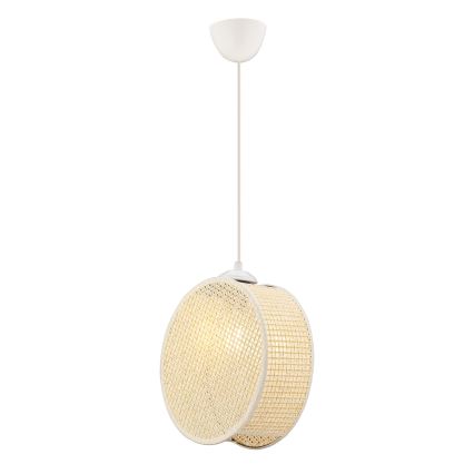 Viseča svetilka na kablu DRUM 1xE27/60W/230V, kremna