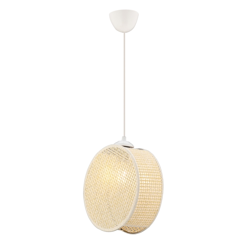 Viseča svetilka na kablu DRUM 1xE27/60W/230V, kremna