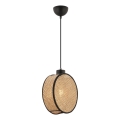 Viseča svetilka na kablu DRUM 1xE27/60W/230V rjava/črna