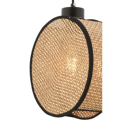 Viseča svetilka na kablu DRUM 1xE27/60W/230V rjava/črna