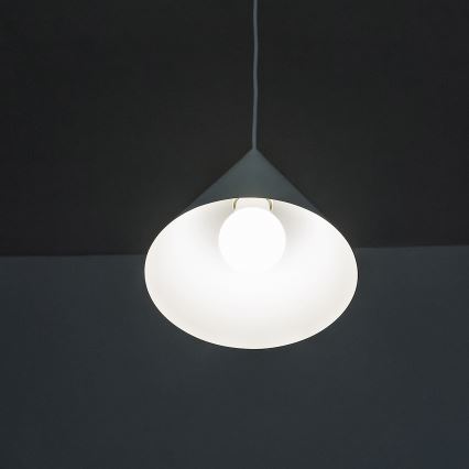 Viseča svetilka na kablu ETNA 1xE27/15W/230V premer 18,5 cm bela