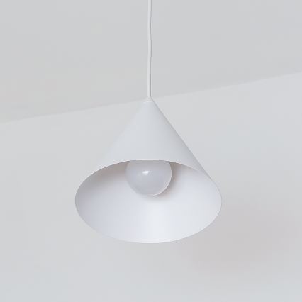 Viseča svetilka na kablu ETNA 1xE27/15W/230V premer 18,5 cm bela