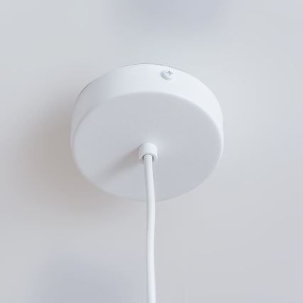 Viseča svetilka na kablu ETNA 1xE27/15W/230V premer 18,5 cm bela