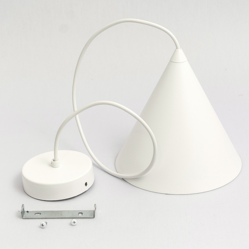 Viseča svetilka na kablu ETNA 1xE27/15W/230V premer 18,5 cm bela