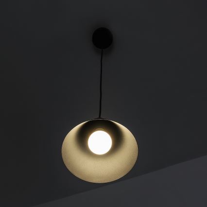 Viseča svetilka na kablu ETNA II 1xE27/15W/230V, premer 18,5 cm, črna