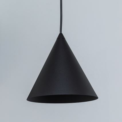 Viseča svetilka na kablu ETNA II 1xE27/15W/230V, premer 18,5 cm, črna
