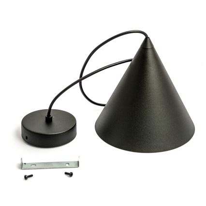 Viseča svetilka na kablu ETNA II 1xE27/15W/230V, premer 18,5 cm, črna