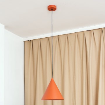 Viseča svetilka na kablu ETNA II 1xE27/15W/230V, premer 25 cm, oranžna