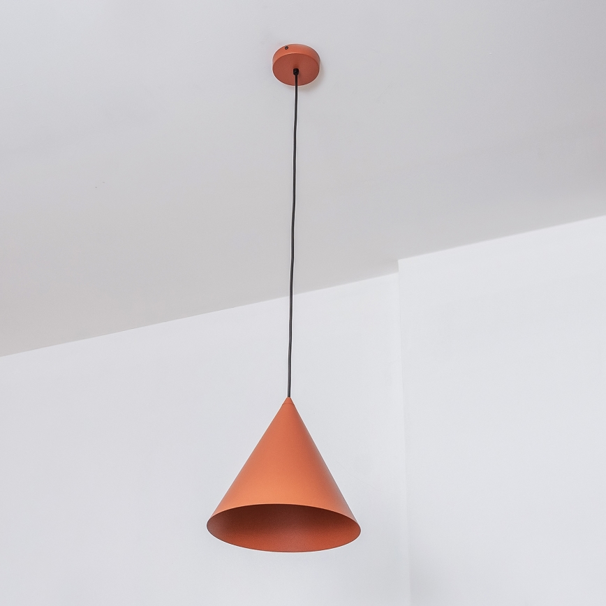 Viseča svetilka na kablu ETNA II 1xE27/15W/230V, premer 25 cm, oranžna