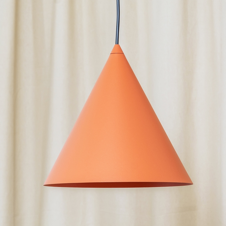 Viseča svetilka na kablu ETNA II 1xE27/15W/230V, premer 25 cm, oranžna
