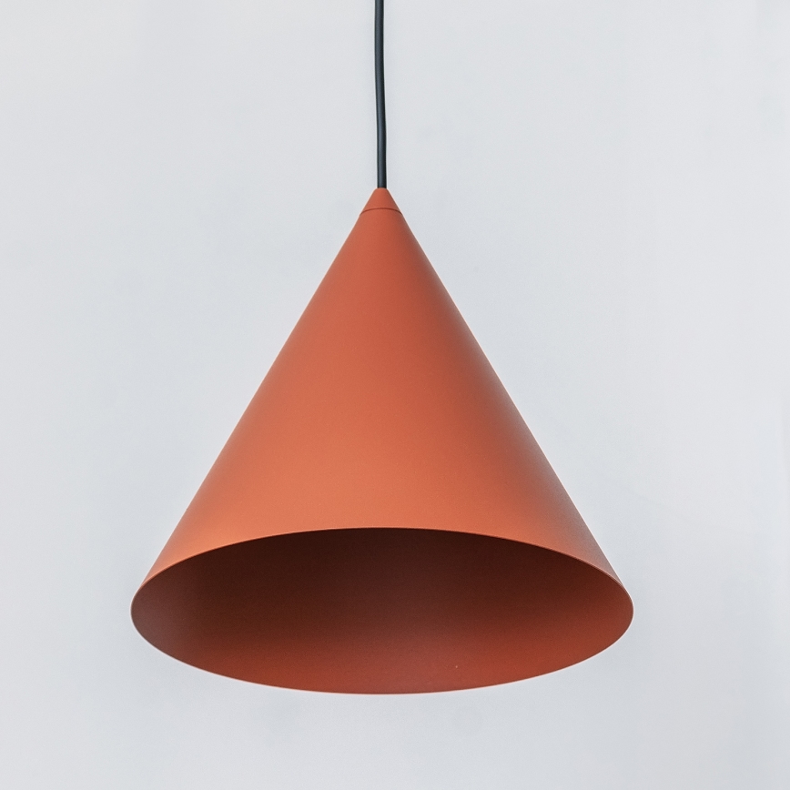 Viseča svetilka na kablu ETNA II 1xE27/15W/230V, premer 25 cm, oranžna