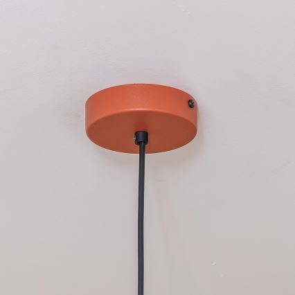 Viseča svetilka na kablu ETNA II 1xE27/15W/230V, premer 25 cm, oranžna