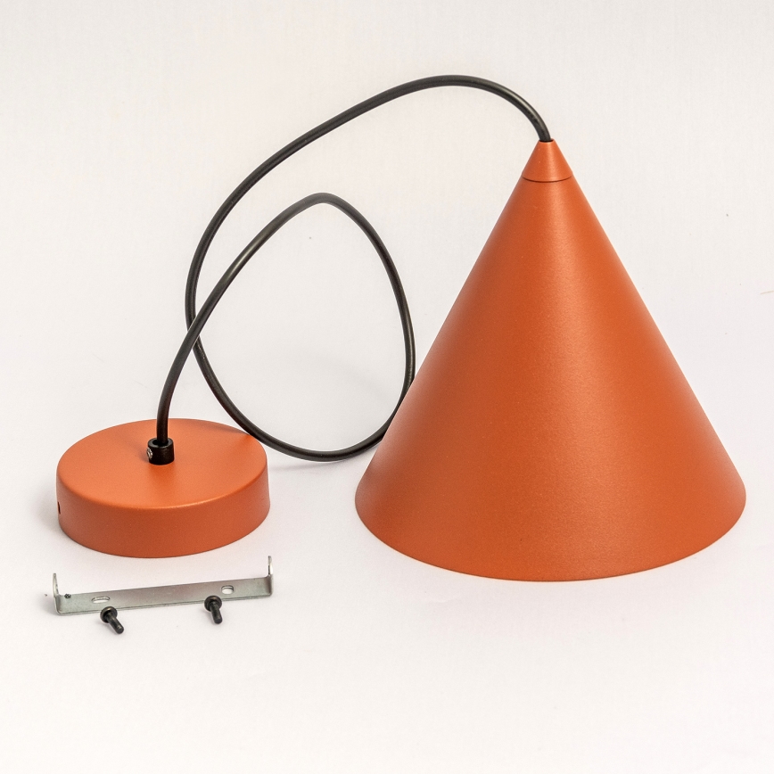 Viseča svetilka na kablu ETNA II 1xE27/15W/230V, premer 25 cm, oranžna