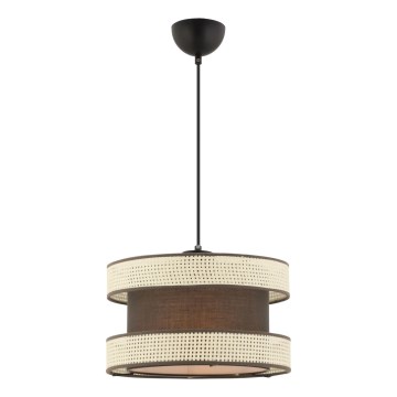 Viseča svetilka na kablu HALO 1xE27/60W/230V rjava/kremna