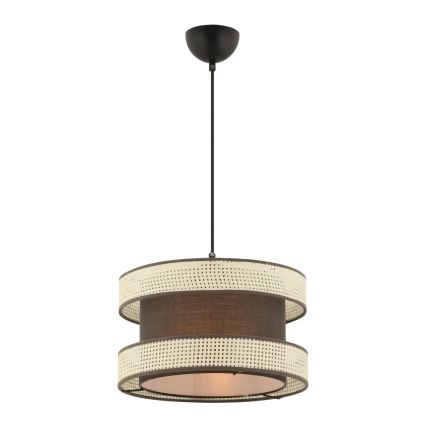 Viseča svetilka na kablu HALO 1xE27/60W/230V rjava/kremna