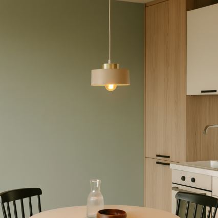 Viseča svetilka na kablu IGNIA 1xE27/60W/230V taupe