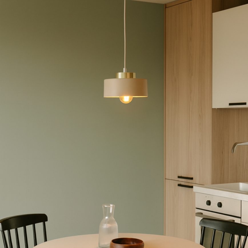 Viseča svetilka na kablu IGNIA 1xE27/60W/230V taupe