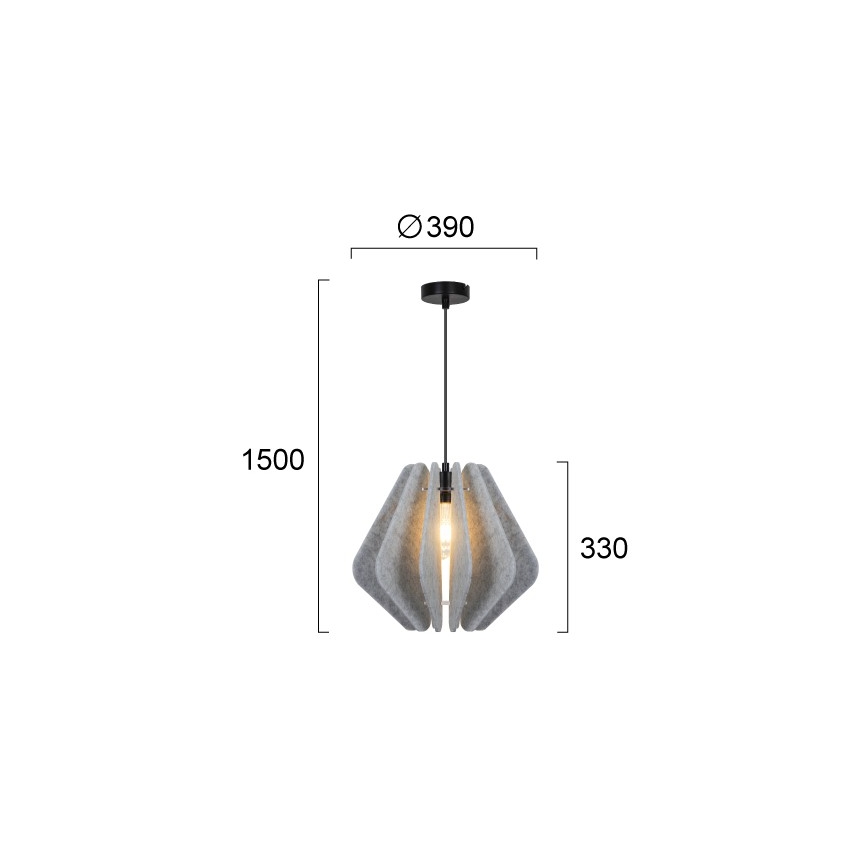 Viseča svetilka na kablu MARGARET 1xE27/40W/230V siva