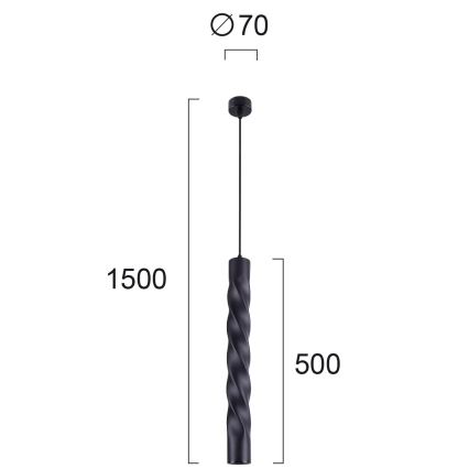 Viseča svetilka na kablu MARLEY 1xGU10/30W/230V črna