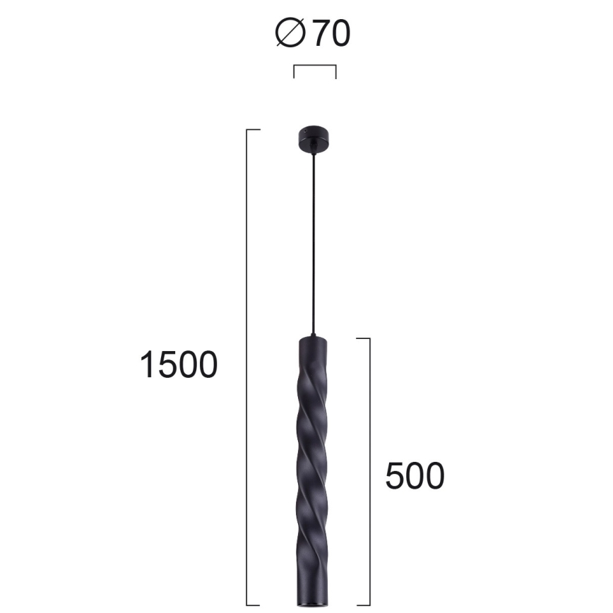 Viseča svetilka na kablu MARLEY 1xGU10/30W/230V črna