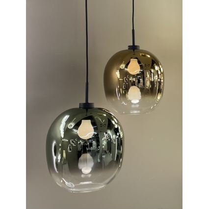 Viseča svetilka na kablu MIRROR 1xE27/14W/230V dimno zelena