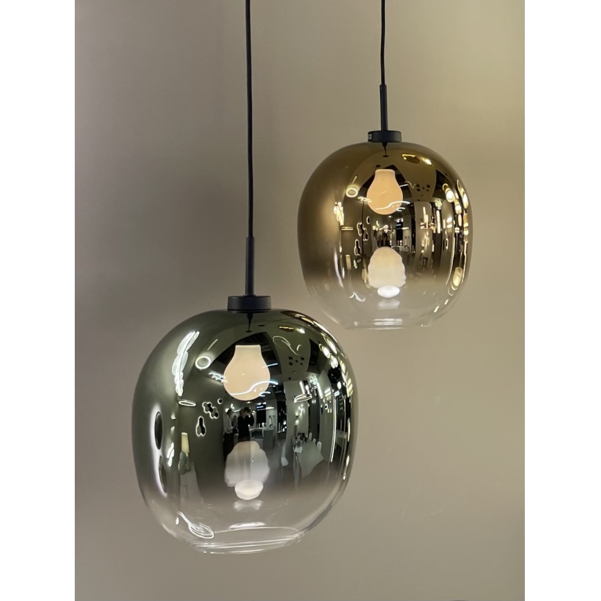 Viseča svetilka na kablu MIRROR 1xE27/14W/230V dimno zelena