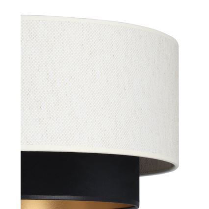 Viseča svetilka na kablu NATIA 1xE27/60W/230V Ø 45 cm bela/črna