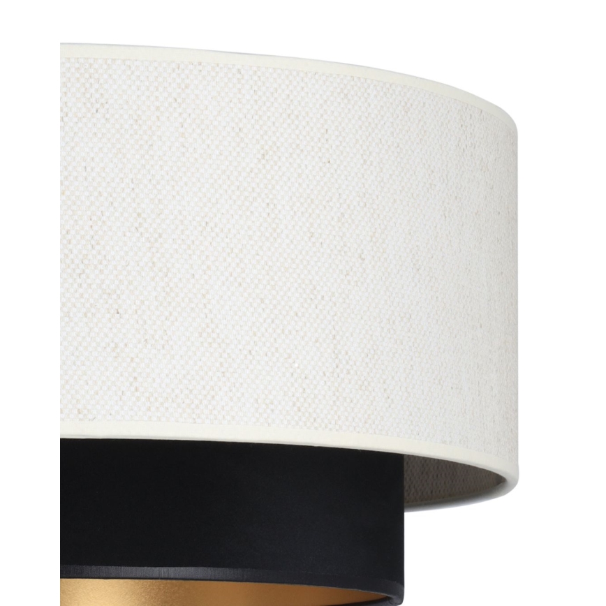 Viseča svetilka na kablu NATIA 1xE27/60W/230V Ø 45 cm bela/črna