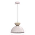 Viseča svetilka na kablu NEVIS 1xE27/15W/230V, premer 29 cm, kremna