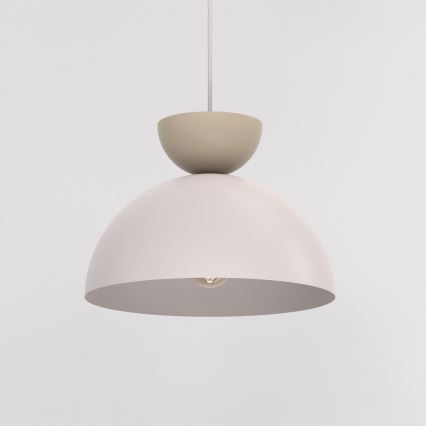 Viseča svetilka na kablu NEVIS 1xE27/15W/230V, premer 29 cm, kremna