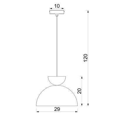 Viseča svetilka na kablu NEVIS 1xE27/15W/230V, premer 29 cm, kremna