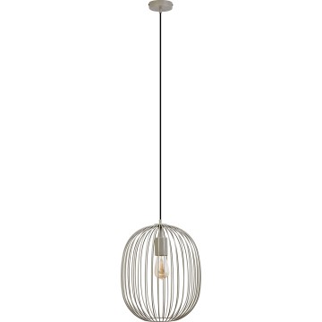 Viseča svetilka na kablu OVELLA 1xE27/15W/230V, premer 34 cm, siva