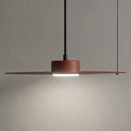 Viseča svetilka na kablu PIATTO 1xGX53/15W/230V premer 35 cm bordo