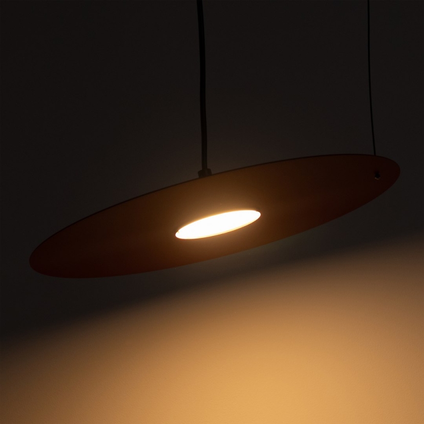 Viseča svetilka na kablu PIATTO 1xGX53/15W/230V premer 35 cm bordo